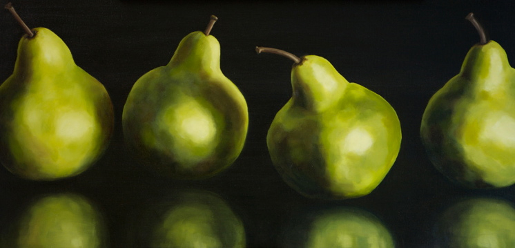 Pairs of Pears Oil on Canvas by Kirsten Lara Getchell
